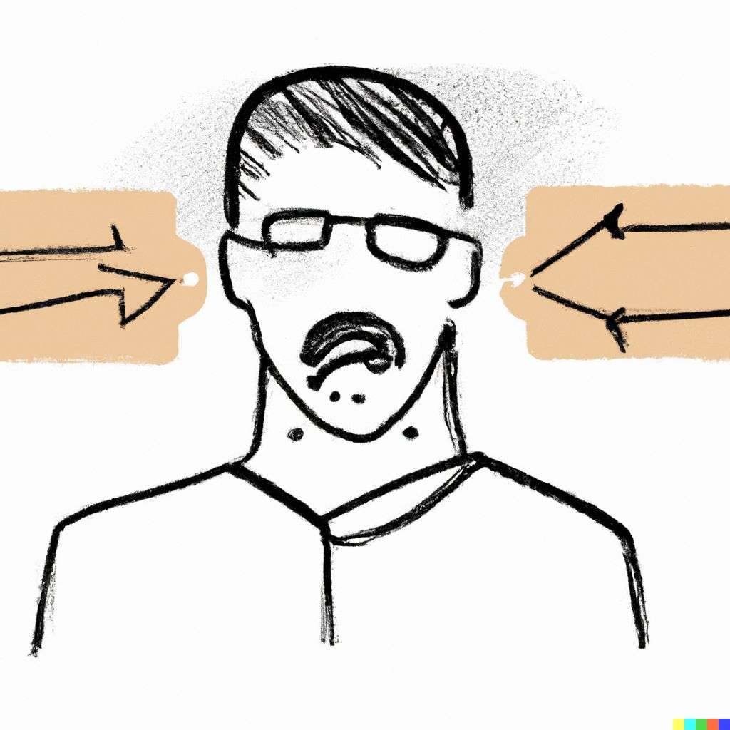 a representation of anxiety, drawing, schematic